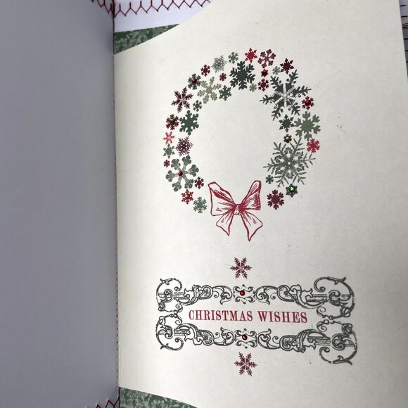 Christmas Junk Journal  With Charm u Washi  Fabric Wrap Tons Ephemera Handmade B - Picture 14 of 16